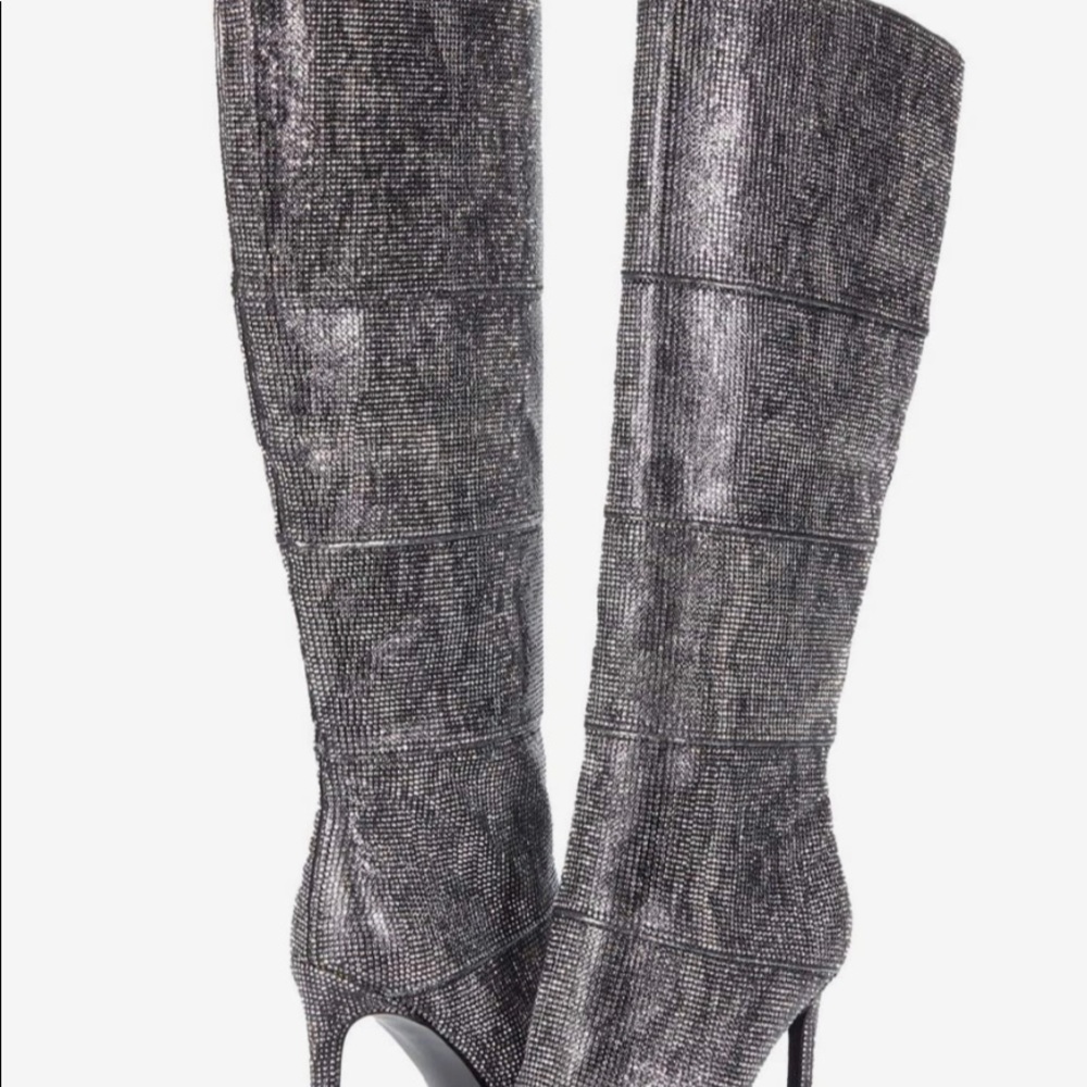 STEVE MADDEN Olga Rhinestone Over The Knee Boots size 7 NEW Unboxed Never Worn